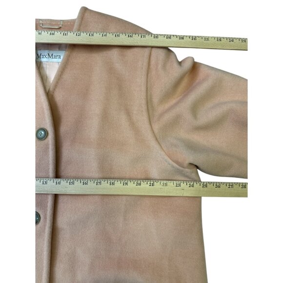 MAX MARA Wool Cashmere Coat Oversized US8 Made in Italy Old Money * Moth Holes - Picture 15 of 16